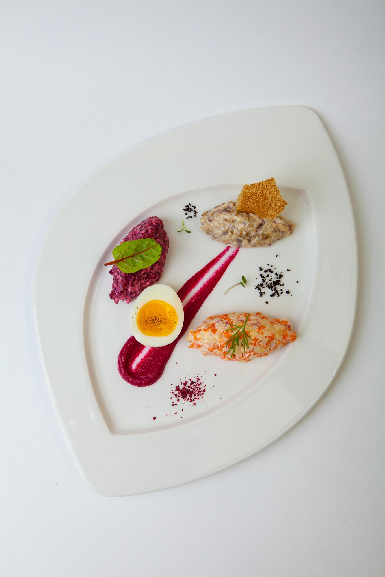 Plated gourmet dish close-up